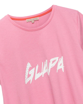 Camiseta frase "guapa" rosa