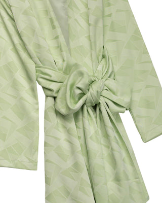 Chaqueta tipo kimono con fajín