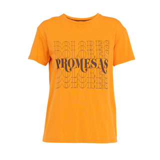 Camiseta Naranja letrero Dolores Promesas