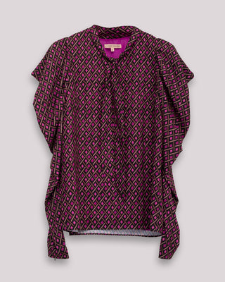 Blusa estampada con lazo Elena