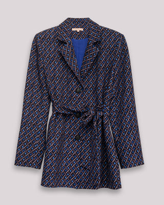 Blazer estampada Elena azul