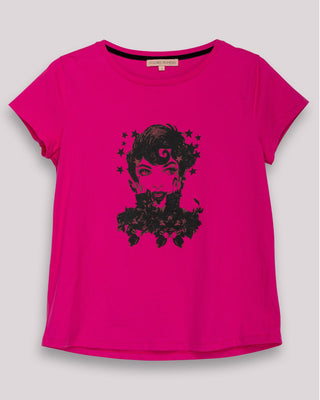 Camiseta Ilustrada Fucsia Dolores