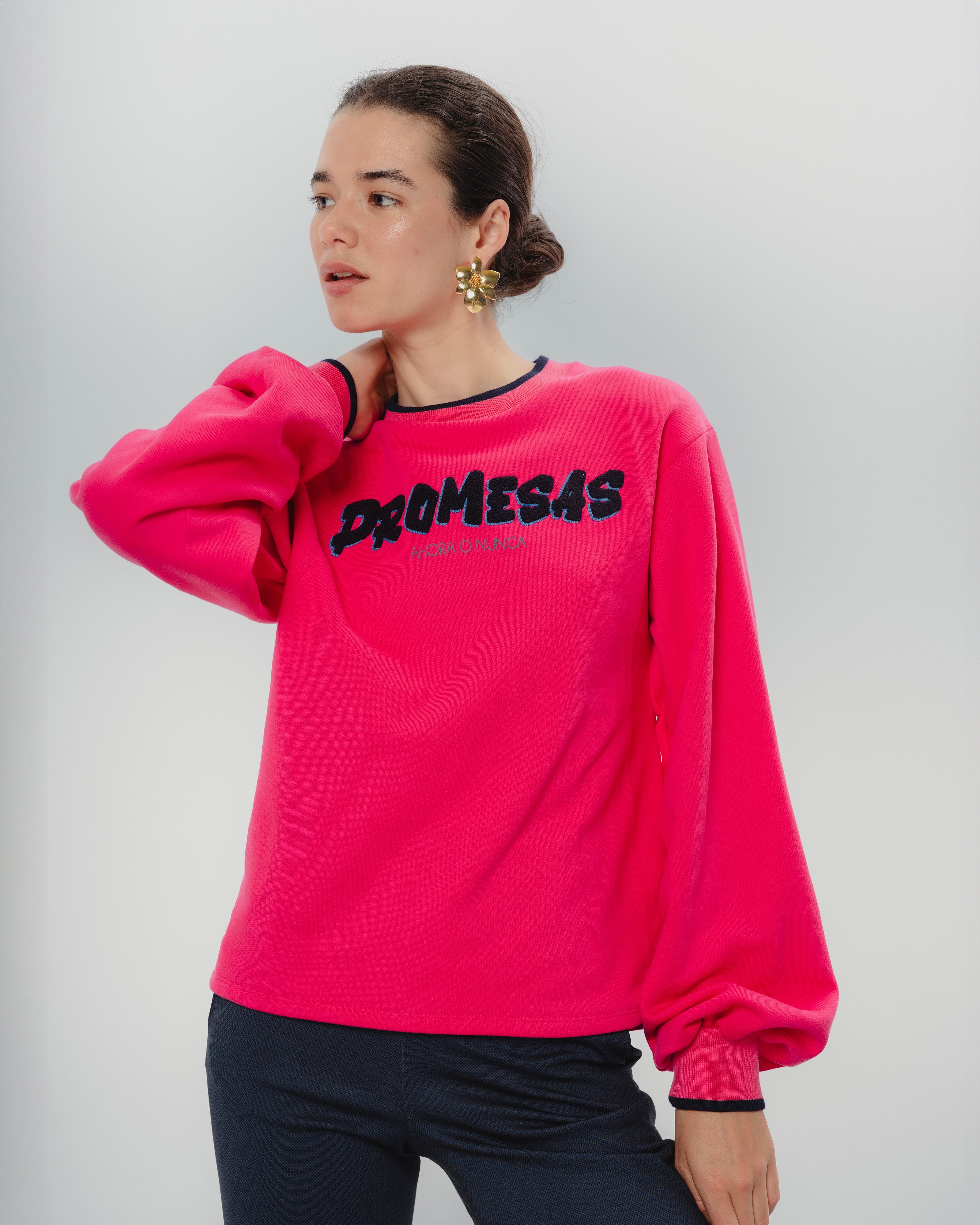 Sudadera Fucsia Ahora o Nunca Dolores Promesas