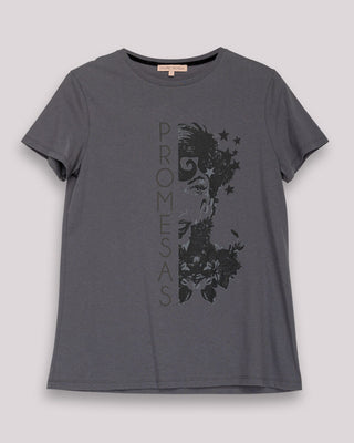 Camiseta Gris Ilustrada Promesas