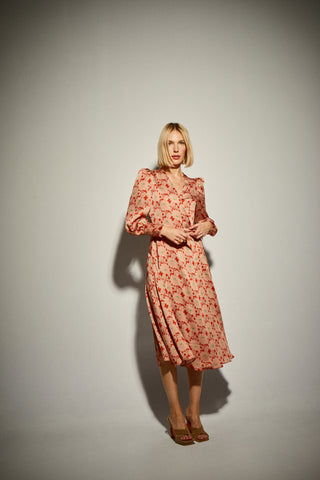 Vestidos Dolores Falda Flores Dolores Promesas Vestido Cruzado