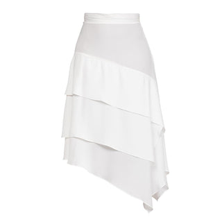 Falda blanca con volantes