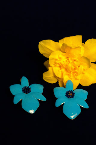 Pendientes Orchid Azul